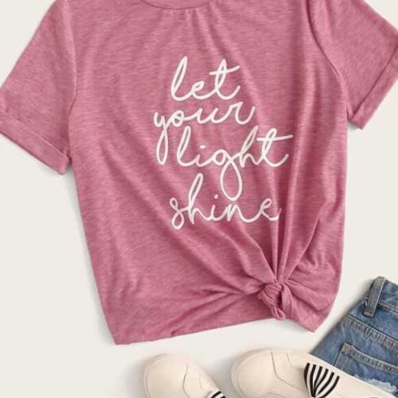Casual Let Your Light Shine Graphic top - Picture 4 of 4